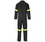 Trade Polycotton Conti Suit - Reflective Arms & Legs - Yellow Tape Black