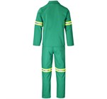 Trade Polycotton Conti Suit - Reflective Arms & Legs - Yellow Tape Green