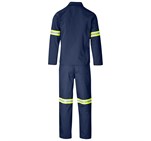 Trade Polycotton Conti Suit - Reflective Arms & Legs - Yellow Tape Navy