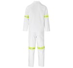 Trade Polycotton Conti Suit - Reflective Arms & Legs - Yellow Tape White