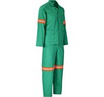 Trade Polycotton Conti Suit - Reflective Arms & Legs - Orange Tape Green