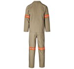 Trade Polycotton Conti Suit - Reflective Arms & Legs - Orange Tape Khaki