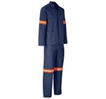 Trade Polycotton Conti Suit - Reflective Arms & Legs - Orange Tape Navy