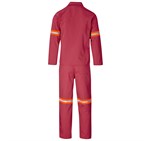Trade Polycotton Conti Suit - Reflective Arms & Legs - Orange Tape Red