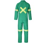 Trade Polycotton Conti Suit - Reflective Arms, Legs & Back - Yellow Tape Green