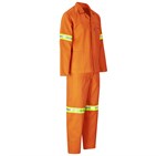 Trade Polycotton Conti Suit - Reflective Arms, Legs & Back - Yellow Tape Orange