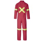 Trade Polycotton Conti Suit - Reflective Arms, Legs & Back - Yellow Tape Red