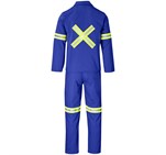 Trade Polycotton Conti Suit - Reflective Arms, Legs & Back - Yellow Tape Royal Blue