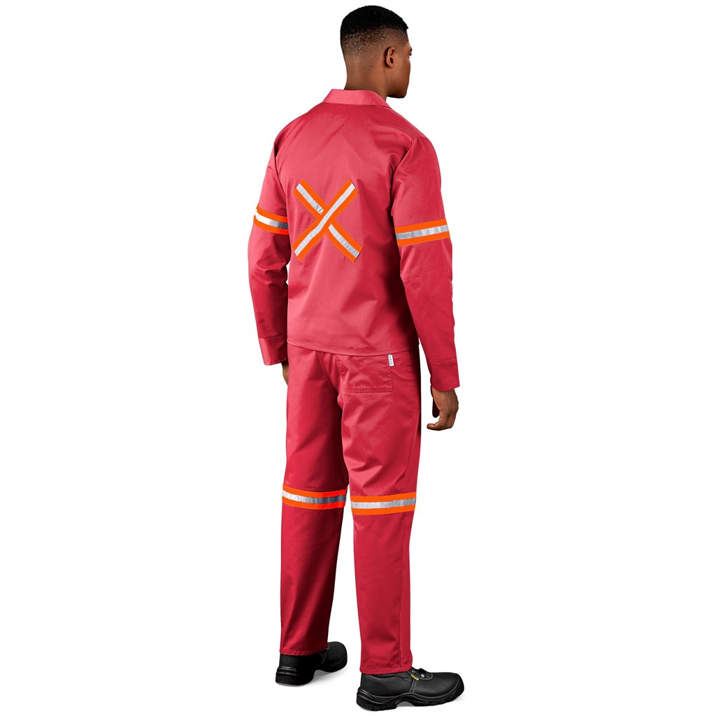 Trade Polycotton Conti – Suit Reflective Arms, Legs & Back – Orange Tape