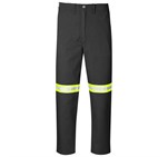 Trade Polycotton Pants - Reflective Legs - Yellow Tape Black