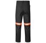 Trade Polycotton Pants - Reflective Legs - Orange Tape Black