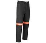 Trade Polycotton Pants - Reflective Legs - Orange Tape Black