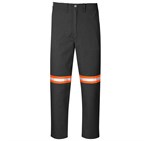 Trade Polycotton Pants - Reflective Legs - Orange Tape Black