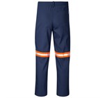 Trade Polycotton Pants - Reflective Legs - Orange Tape Navy