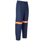Trade Polycotton Pants - Reflective Legs - Orange Tape Navy
