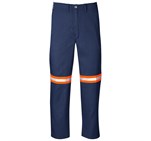 Trade Polycotton Pants - Reflective Legs - Orange Tape Navy