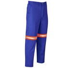 Trade Polycotton Pants - Reflective Legs - Orange Tape Royal Blue