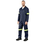 Technician 100% Cotton Conti Suit - Reflective Arms & Legs - Yellow Tape ALT-11031_ALT-11031-N-MOFR1799