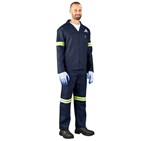 Technician 100% Cotton Conti Suit - Reflective Arms & Legs - Yellow Tape ALT-11031_ALT-11031-N-MOFR3199-LOGO