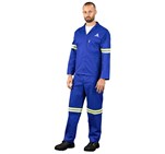 Technician 100% Cotton Conti Suit - Reflective Arms & Legs - Yellow Tape ALT-11031_ALT-11031-RB-MOFR1699-LOGO