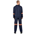 Technician 100% Cotton Conti Suit - Reflective Arms & Legs - Orange Tape ALT-11032_ALT-11032-N-MOBK-01