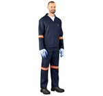 Technician 100% Cotton Conti Suit - Reflective Arms, Legs & Back - Orange Tape ALT-11034_ALT-11034-N-MOFR-01