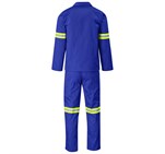 Trade Polycotton Conti Suit - Reflective Arms & Legs - Yellow Taped Royal Blue