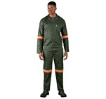Acid Resistant Polycotton Conti Suit - Reflective Arm & Legs - Orange Tape ALT-11062_ALT-11062-OL-MOFR-01