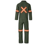 Acid Resistant Polycotton Conti Suit - Reflective Arm, Legs & Back - Orange Tape Olive