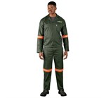 Acid Resistant Polycotton Conti Suit - Reflective Arm, Legs & Back - Orange Tape ALT-11064-OL-MOFR-01-LOGO