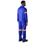 Safety Polycotton Boiler Suit - Reflective Arms & Legs - Orange Tape ALT-11082_ALT-11082-RB-MOBK17-NOLOGO