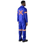 Safety Polycotton Boiler Suit - Reflective Arms Legs & Back - Orange Tape ALT-11084-RB-MOBK17