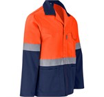 Traffic Premium Two-Tone Hi-Viz Reflective Jacket Orange