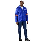 Site Premium Polycotton Jacket - Reflective Arms - Orange Tape ALT-11112_ALT-11112-RB-MOFR-01-LOGO