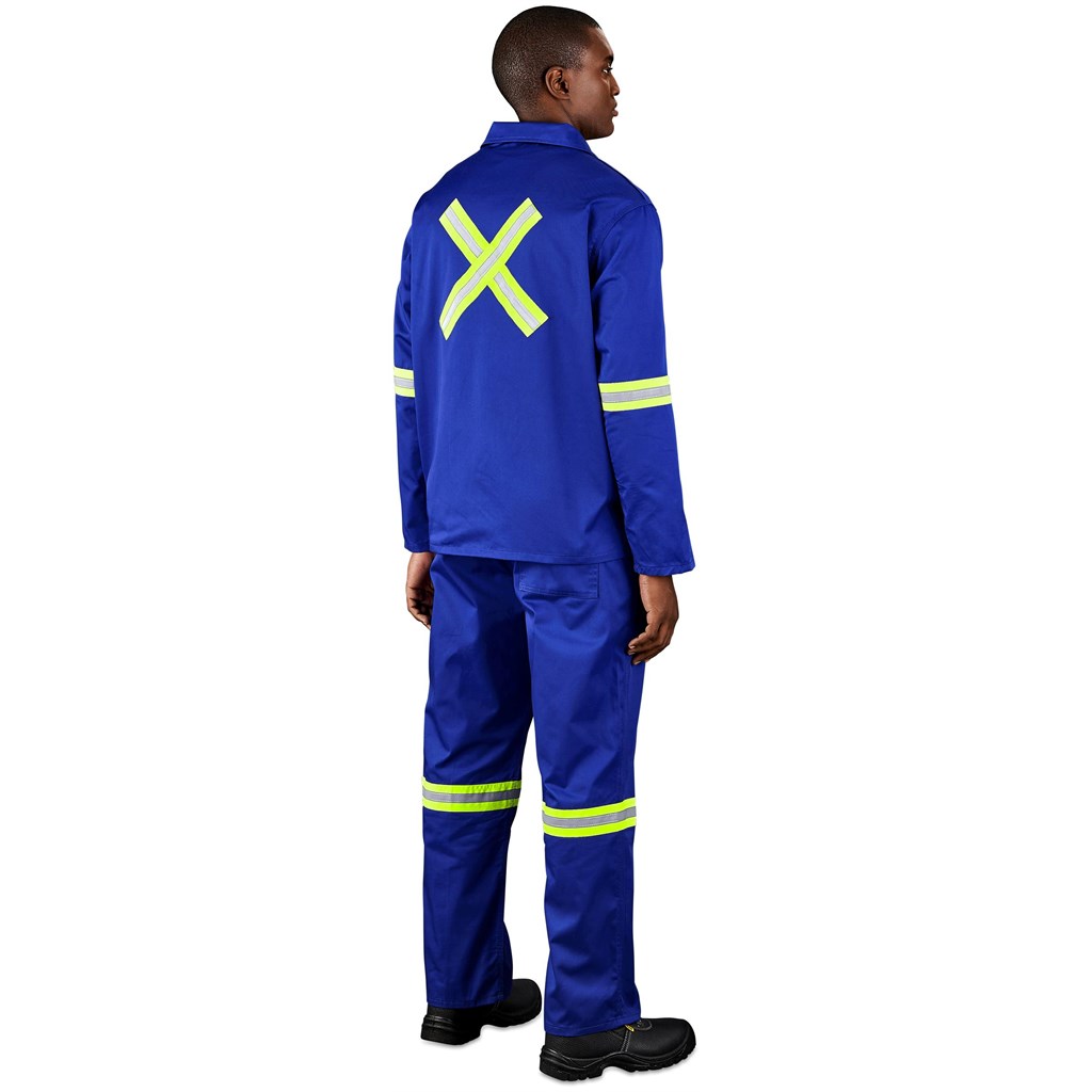 Site Premium Polycotton Jacket - Reflective Arms & Back - Yellow Tape