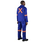 Site Premium Polycotton Jacket - Reflective Arms & Back - Orange Tape ALT-11114_ALT-11114-MOBK-01