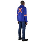 Site Premium Polycotton Jacket - Reflective Arms & Back - Orange Tape ALT-11114_ALT-11114-MOBK-02