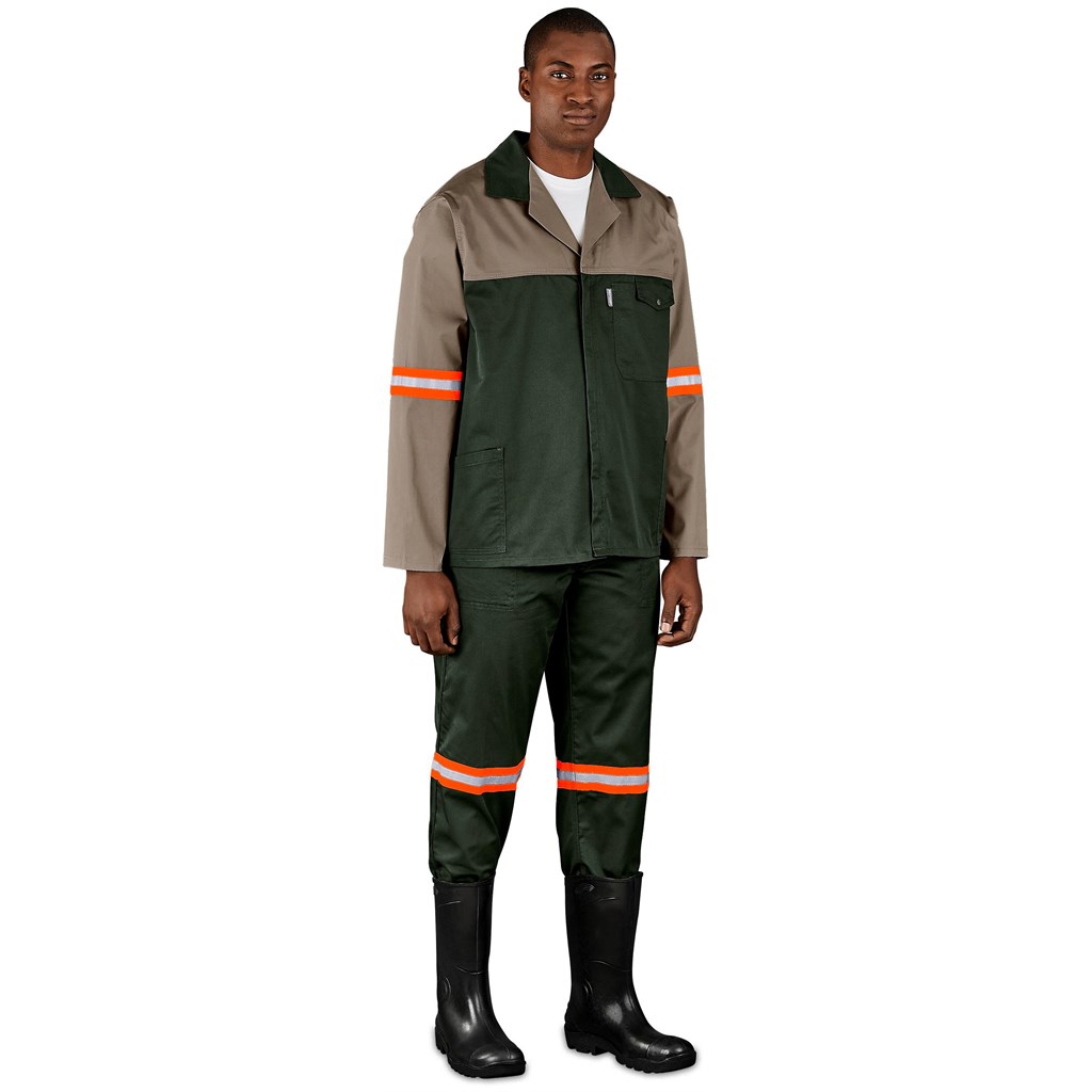 Site Premium Two-Tone Polycotton Jacket - Reflective Arms - Orange Tape