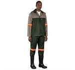 Site Premium Two-Tone Polycotton Jacket - Reflective Arms & Back - Orange Tape ALT-11124_ALT-11124-KH-MOFR-02