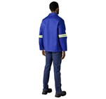 Artisan Premium 100% Cotton Jacket - Reflective Arms - Yellow Tape ALT-11141_ALT-11141-RB-MOBK5