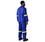 Artisan Premium 100% Cotton Jacket - Reflective Arms - Yellow Tape ALT-11141-RB-MOBK8