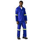 Artisan Premium 100% Cotton Jacket - Reflective Arms - Yellow Tape ALT-11141-RB-MOFR12