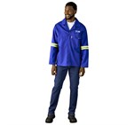 Artisan Premium 100% Cotton Jacket - Reflective Arms - Yellow Tape ALT-11141-RB-MOFR3-LOGO