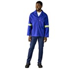 Artisan Premium 100% Cotton Jacket - Reflective Arms - Yellow Tape ALT-11141_ALT-11141-RB-MOFR3