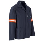 Artisan Premium 100% Cotton Jacket - Reflective Arms - Orange Tape Navy