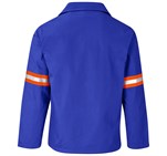 Artisan Premium 100% Cotton Jacket - Reflective Arms - Orange Tape Royal Blue
