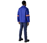 Artisan Premium 100% Cotton Jacket - Reflective Arms - Orange Tape ALT-11142_ALT-11142-RB-MOBK-01