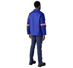 Artisan Premium 100% Cotton Jacket - Reflective Arms - Orange Tape ALT-11142-RB-MOBK-01