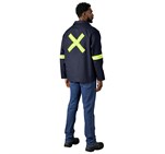 Artisan Premium 100% Cotton Jacket - Reflective Arms & Back - Yellow Tape ALT-11143-N_MOBK5