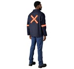 Artisan Premium 100% Cotton Jacket - Reflective Arms & Back - Orange Tape ALT-11144_ALT-11144-N-MOBK-01